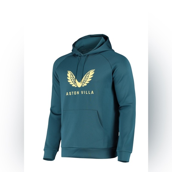 Aston Villa Castore , England UK Pullover Hoodie Size 4 Polyester Soft Winter - Picture 2 of 16